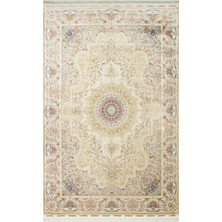 Eko Halı Isfahan Isf 06 Cream Klasik Desenli Yüksek Kalite Sık Dokuma Makine Halısı