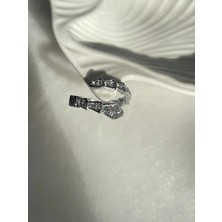 Aurrari Gümüş Renk Serpenti Yılan Exclusive Ayarlanabilir Yüzük