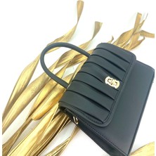 Seniorah Desenli Askılı El Omuz Siyah Kadın Çanta