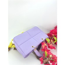 Seniorah Desenli Askılı El Omuz Lila Kadın Çanta