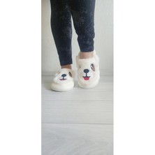 Akınalbella Kışlık Yumuşacık Kulaklı Köpek Figürlü Ev Terliği