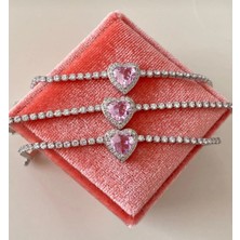 Shining Jewelery Pembe Kalpli Su Yolu Bileklik