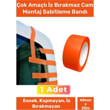 Özel Üretim Çok Amaçlı Araba Kopmayan Iz Bırakmaz Pvc 25 Metre Cam Montaj Sabitleme Bandı - 1 Adet