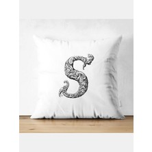 Özcan Tasarım S Harfi Kırlent Kılıfı - S Harfli Yastık Kılıfı