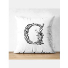 Özcan Tasarım G Harfi Kırlent Kılıfı - G Harfli Yastık Kılıfı