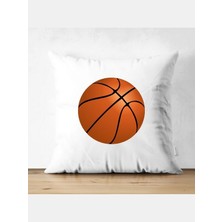 Özcan Tasarım Basketbol Toplu Kırlent Kılıfı - Basketçi Yastık Kılıfı