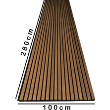 Detay Poliüretan Mdf Ahşap Akustik Duvar Paneli 100 x 280 cm ( Barok )