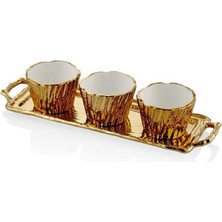Lamedore Unformed Gold Tepsili Çerezlik Seti 43X13,5X9 cm 1BXS-107AG