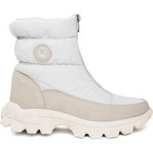 Benetton Bn-50107 Kadın Düz Bot Bej