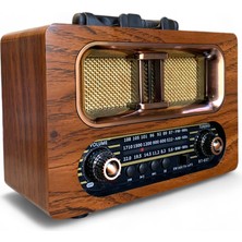 Nostalji Eskitme Görünüm Radyo Bluetooth Özellikli Nostaljik Radyo