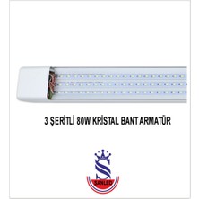 ŞANLED 80 Watt 120 cm Kristal Yatay LED Bant Armatür-Trafolu Beyaz Işık -1-2-4-8-10-20-40-50-80-100 Adettir