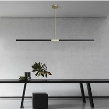 Zr Aydınlatma 120CM Antrasit-Gold 3000K Linear LED Lamba,sarkıt Avize,modern Aydınlatma,dekoratif Işık