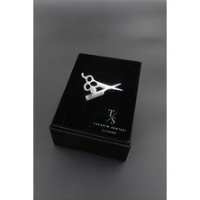 Tasarım Sentezi Broş Çelik Rozet Kuaför Makas Tarak Berber Saç Silver Taşlı Yaka Kıyafet Şapka Takı Aksesuar Brooch