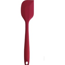 Bybirgül Yanmaz Yapışmaz Silikon Yassı Spatula ,hamur Sıyırıcı 3lü Set Mor+Kırmızı+Antr