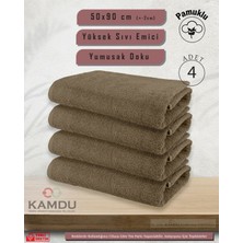 Embays Collection 50X90CM Pamuklu Havlu ( 4 Adet ) Berber Havlusu, Kuaför Havlusu, Sporcu Havlusu, El Yüz Havlusu