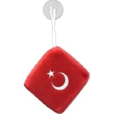 Oto Motto Asmalı Ay Yıldız Bayrak Peluş Zar Küp 2 Adet
