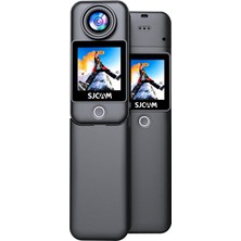 Sjcam C300 4K UHD 2160P Çift Ekranlı Ultra Batarya 2800MAH + 1000MAH Wifi 20MP 154° Ince Tasarım H.265 30 Metre Su Geçirmez Kılıflı Geniş Açılı Aksiyon Kamerası Siyah