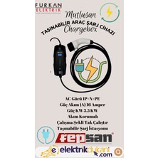 Mutlusan 220V Giriş Tek Faz 3,5kw Taşınabilir 5m Kablolu Elektrkli Araç Şarj Cihazı