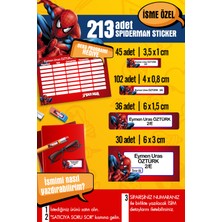 Selis Craft Okul Etiketi Spıderman Temalı Özel Isim Yazılabilen Kalem, Defter, Boya, Kitap Etiketi - 213 Adet