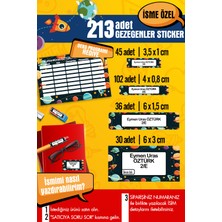 Selis Craft Okul Etiketi Gezegenler Temalı Özel Isim Yazılabilen Kalem, Defter, Boya, Kitap Etiketi - 213 Adet