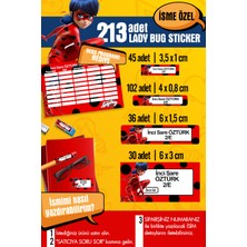 Selis Craft Okul Etiketi Uğur Böceği Temalı Özel Isim Yazılabilen Kalem, Defter, Boya, Kitap Etiketi - 213 Adet