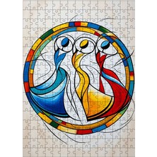 Ekart Ahşap Mdf Puzzle Yapboz Dans Eden Soyut Kadınlar 255 Parça 35*50 cm