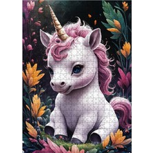 Ekart Ahşap Mdf Puzzle Yapboz Tek Boynuzlu At Unicorn 500 Parça 50*70 cm