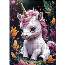 Ekart Ahşap Mdf Puzzle Yapboz Tek Boynuzlu At Unicorn 120 Parça 25*35 cm