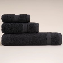 %100 Pamuk Havlu 100x150 cm Antrasit - Noa Serisi