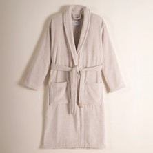 %100 Pamuk Bornoz Taş Rengi M - Noa Serisi