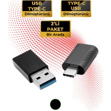 TTAF Type-C To Usb-A 3.0 ve USB 3.2 To Type-C Dönüştürücü 2'si 1 Arada