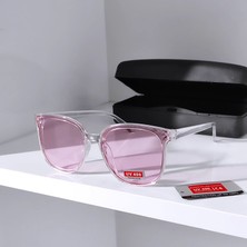 Ayel Glasses Kare Kadın Güneş  Gözlüğü Pembe  Şeffaf