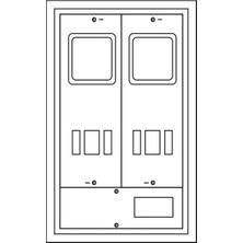 Özpa 1002 S.A. 2 Monofaze Sayaçlı Pano