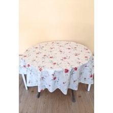 Elegancev Altı Astarlı Yuvarlak Muşamba Masa Örtüsü -140 cm Çap-Elg5