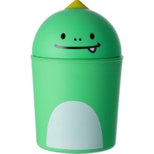 Miniso Mini Family Lisanslı Kapaklı Masaüstü Çöp Kovası - Minisau