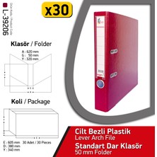 Laçin Dar Büro Klasörü Bordo (1Koli 30 Adet)