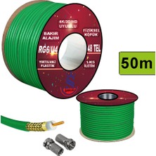 ŞANLED Anten Uydu Kablosu Yeşil Rg6 U4 Tv Anten Kablo -5,10,15,20,25,35,40,45,50,55,65,70,75,80,85,90,95,100
