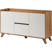 Just Home Vera Konsol - Beyaz  Sepet - 140 cm