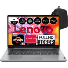 Lenovo Ideapad 1 14ALC7 Amd Ryzen 5 5500U 8gb 512GB SSD 14" Windows 11 Home Taşınabilir Bilgisayar 82R3007STXH01 + Zetta Çanta