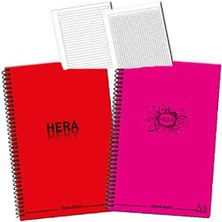 Hera A4 72 Yaprak Spiralli Kareli ve Çizgili Defter Seti