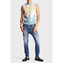 Dsquared2 Logolu Streç Pamuklu Slim Fit Jeans Erkek Kot Pantolon S71LB1384 S30342 470