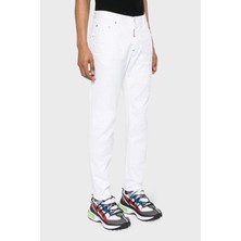 Dsquared2 Logolu Streç Pamuklu Slim Fit Jeans Erkek Kot Pantolon S71LB1352 STN833 100