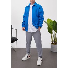 Nomarc Fermuarlı Basic Mavi Ceket