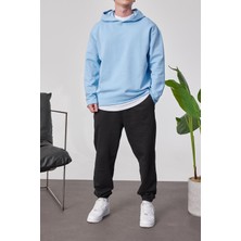 Nomarc Pis Etek Kapüşonlu Bebe Mavisi Sweatshirt