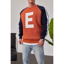 Nomarc E Harf Baskılı Kiremit Sweatshirt