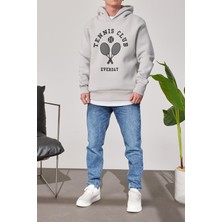 Nomarc Tennis Club Gri Kapüşonlu Sweatshirt