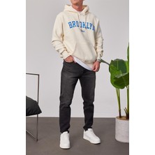 Nomarc Brooklyn Baskılı Krem Sweatshirt