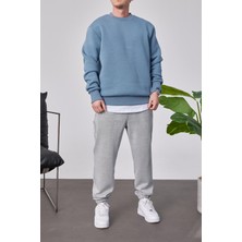 Nomarc Basic Açık Mavi Şardonlu Sweatshirt