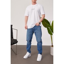 Nomarc Arka Papağan Detaylı Beyaz Tshirt