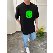 Nomarc Emoji Baskılı Siyah Tshirt